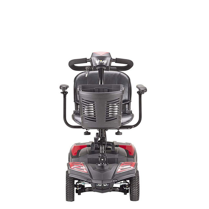 Drive Medical Scout 4 Spitfire Power Scooter with Large Storage Basket, Red