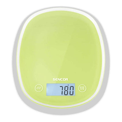 Sencor SKS37GG-NA Battery Powered Digital Kitchen Scale with LCD Display, Green