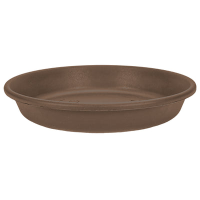 HC Companies Plastic 24 Inch Round Flower Plant Pot Deep Saucer, Brown (Used)