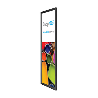 SnapeZo Aluminum Metal Front Loading Snap Poster Frame, Black, 12 x 36 Inches