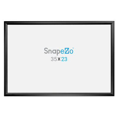 SnapeZo Aluminum Metal Front Loading Snap Poster Frame, Black, 23 x 35 Inches