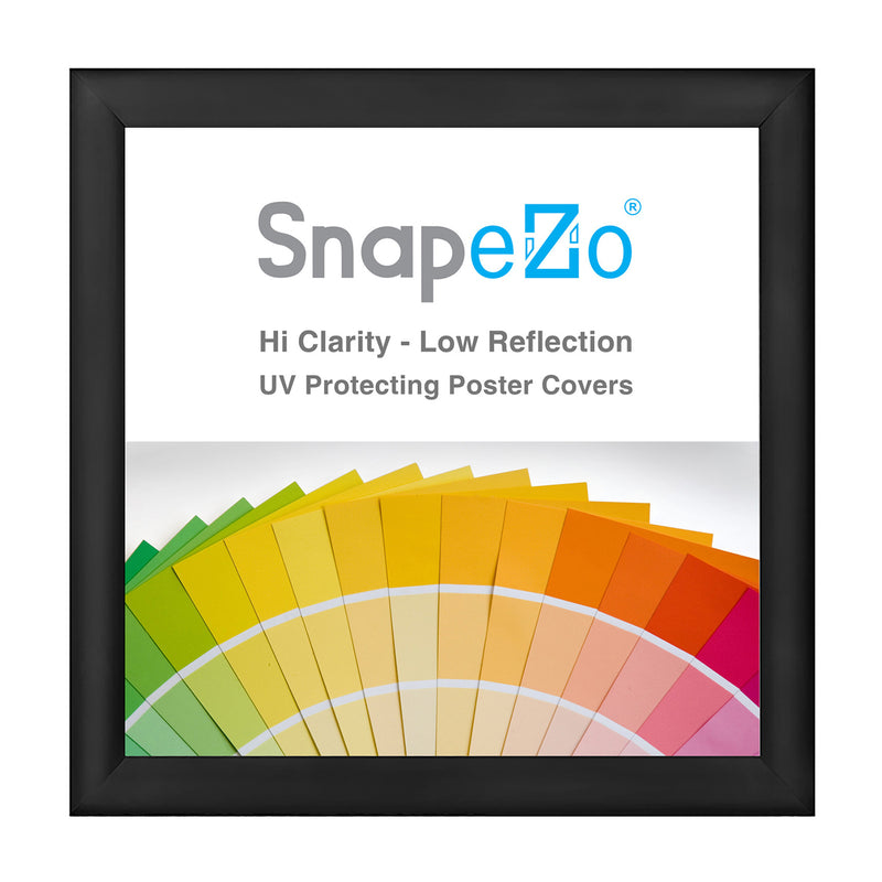 SnapeZo Aluminum Metal Front Loading Snap Poster Frame, Black, 30 x 30 Inches