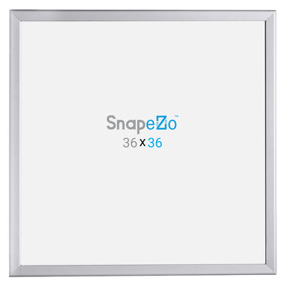 SnapeZo Aluminum Metal Front Loading Snap Poster Frame, Silver, 36 x 36 Inches