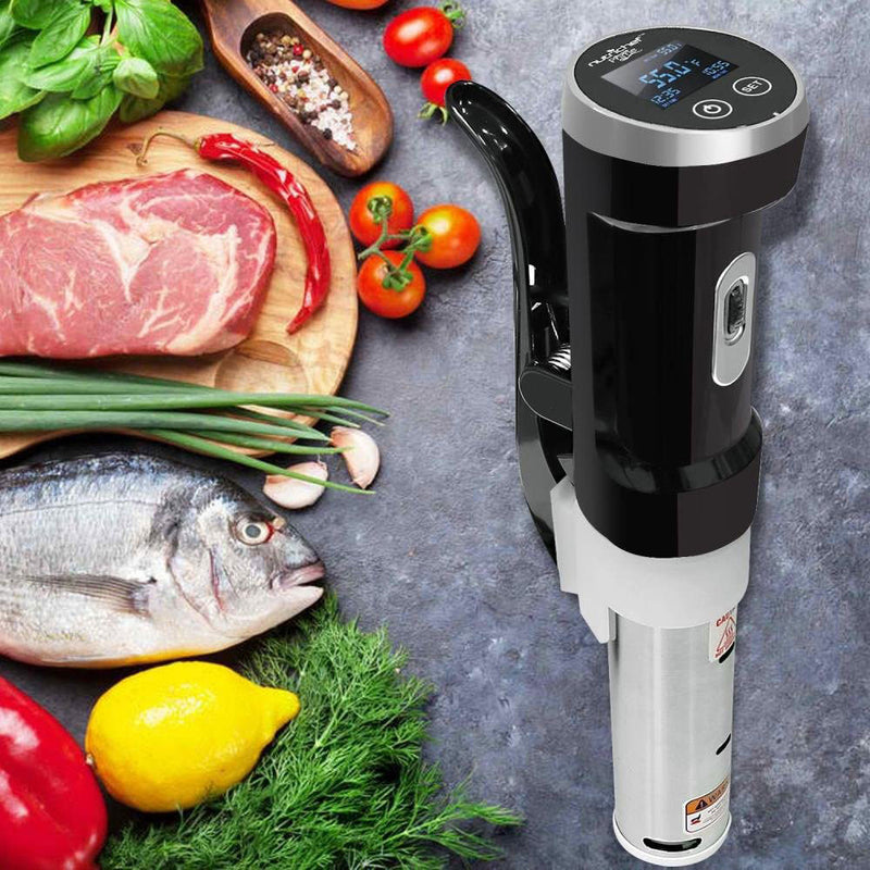 NutriChef PKPC120BK Hassle-Free Food Prep Sous-Vide Cooker with Time Adjustment