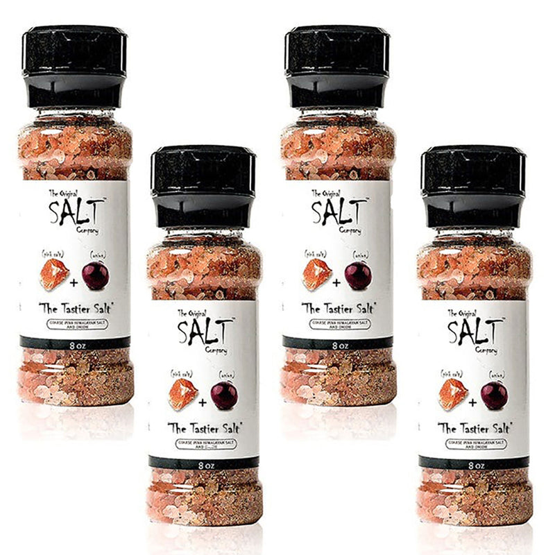 The Original Salt Company Pink Himalayan Salt and Onion Spice Grinder (4 Pack)