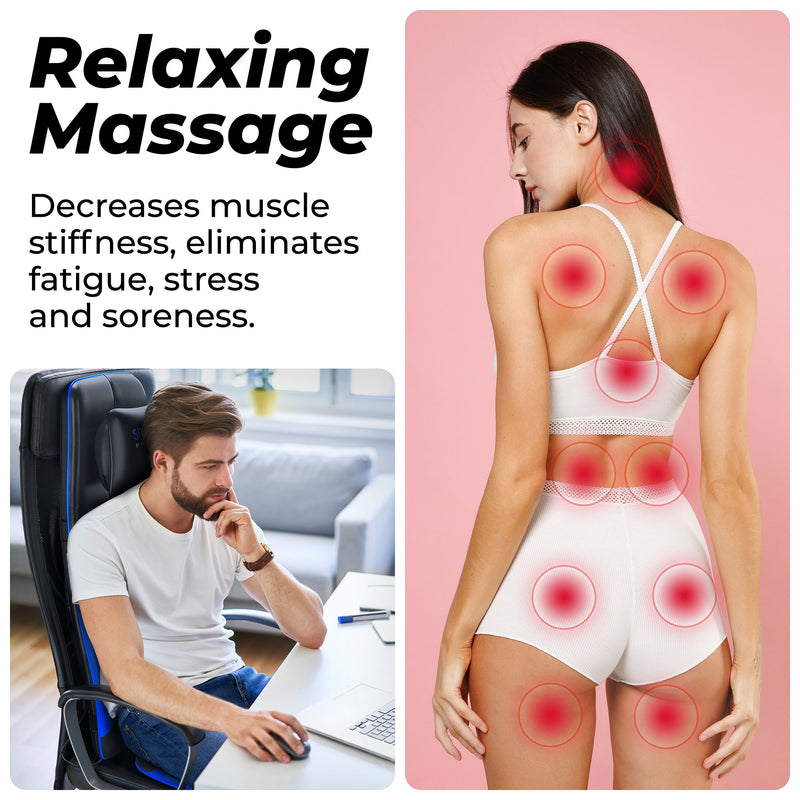 REATHLETE SPINA Shiatsu Massage Cushion with Triple-Action Back & Neck Massager