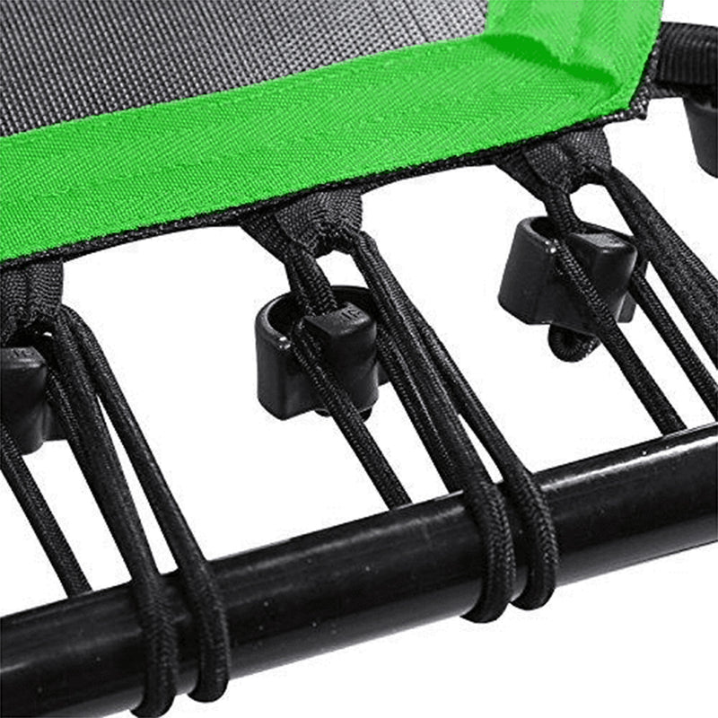SportPlus Quiet Mini Indoor Rebounder Fitness Trampoline w/Adjustable Bar, Green
