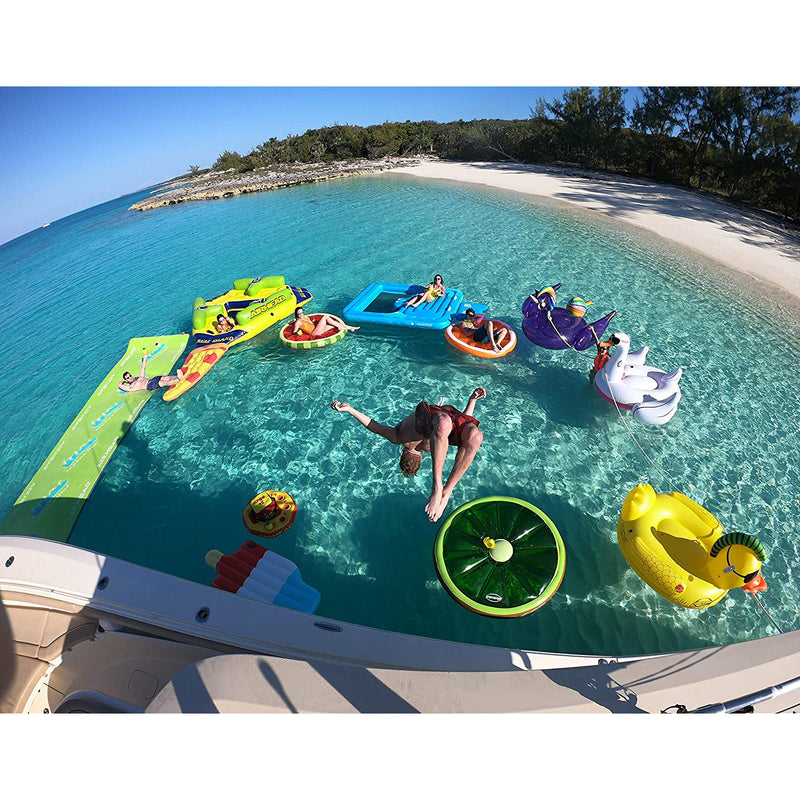 Sportsstuff Fruit Series 62" Inflatable Kiwi Swimming Pool Water Float, Green