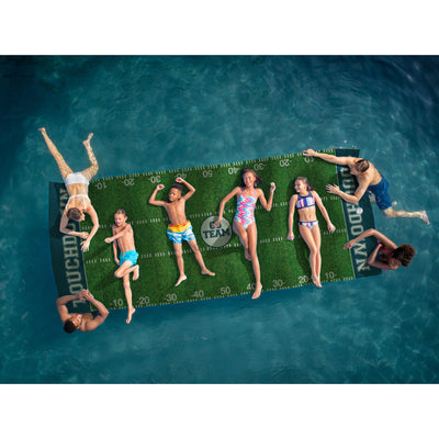 Floatation iQ Floating Oasis 15 x 6 Foot Island Water Lake Pad Mat, Football