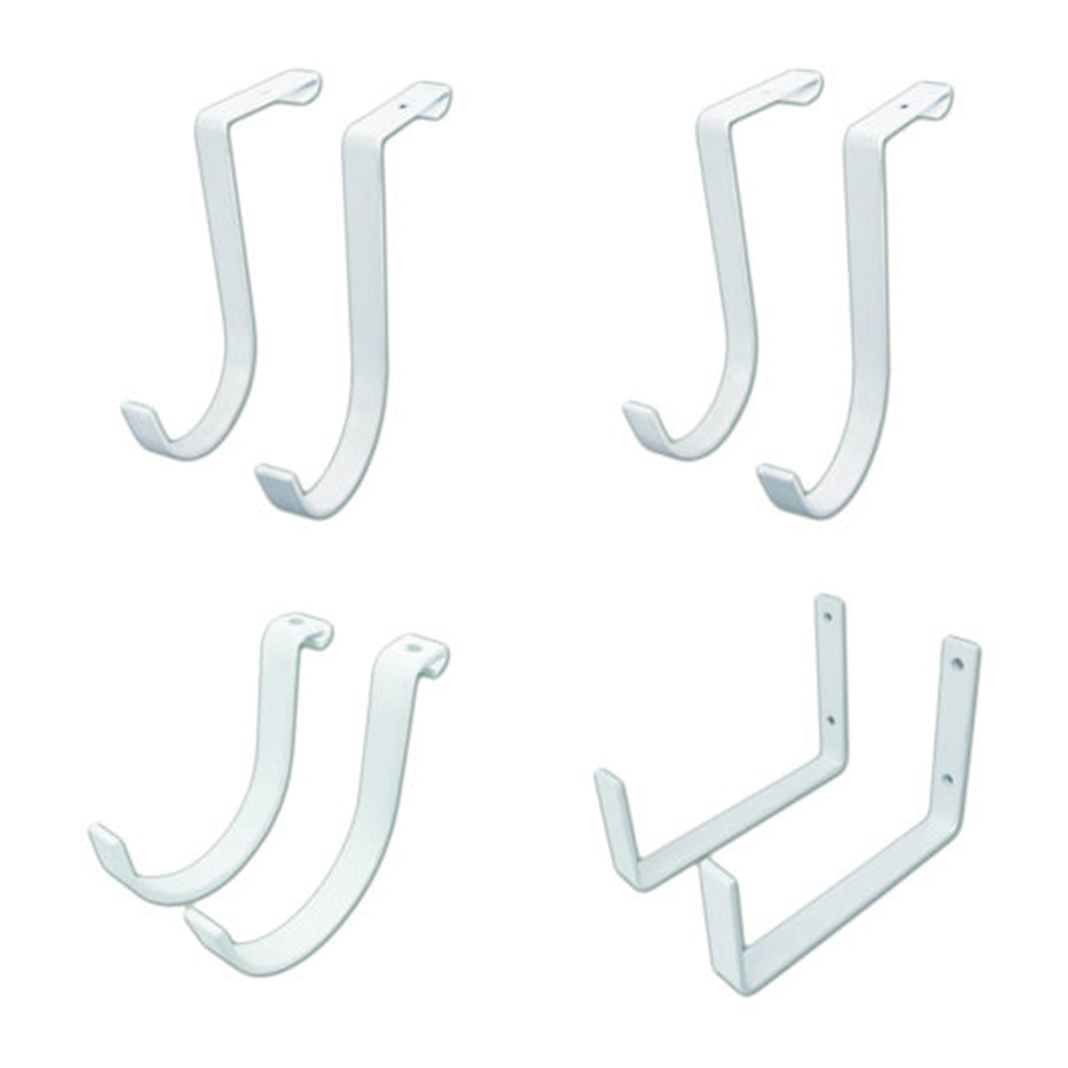 SafeRacks Hook Accessory Package for Storage and Organization, White, 8 Count - VMInnovations