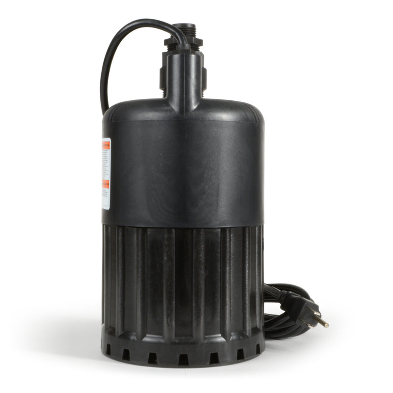 Eco-Flo SUP80 1/2 HP 3180 GPH Manual Submersible Thermoplastic Utility Pump