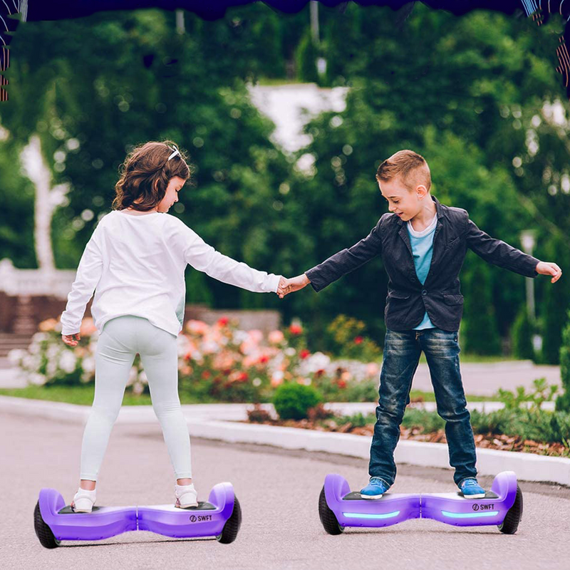 Ride SWFT Blaze Self Balancing Hoverboard Scooter w/ LED & 6.5 In Wheels, Grape