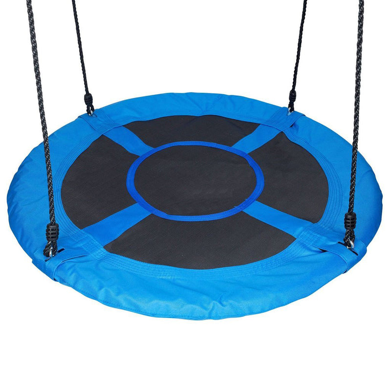 Swinging Monkey Giant 40 Inch Web Fabric Outdoor Family Play Saucer Swing, Blue