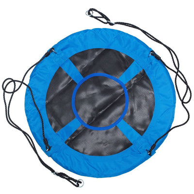 Swinging Monkey Giant 40 Inch Web Fabric Outdoor Family Play Saucer Swing, Blue