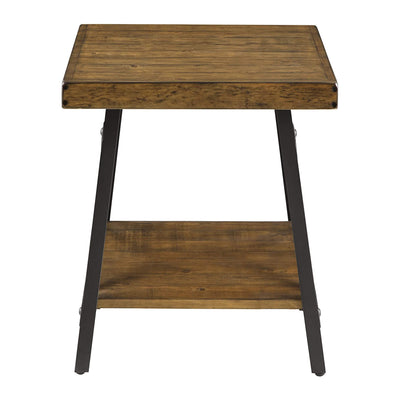 Wallace & Bay Chandler Pinewood Square Accent Side End Table (Open Box)