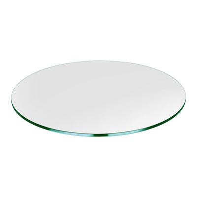 Dulles Glass 32" Round 1/4" Thick Tempered Glass Table Top w/ Flat Polished Edge