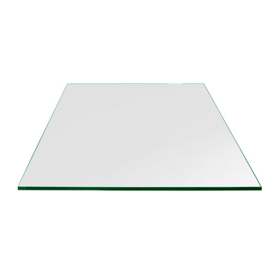 Dulles Glass 40 Inch Square Flat Polish Edge 1/4 Inch Tempered Glass Table Top