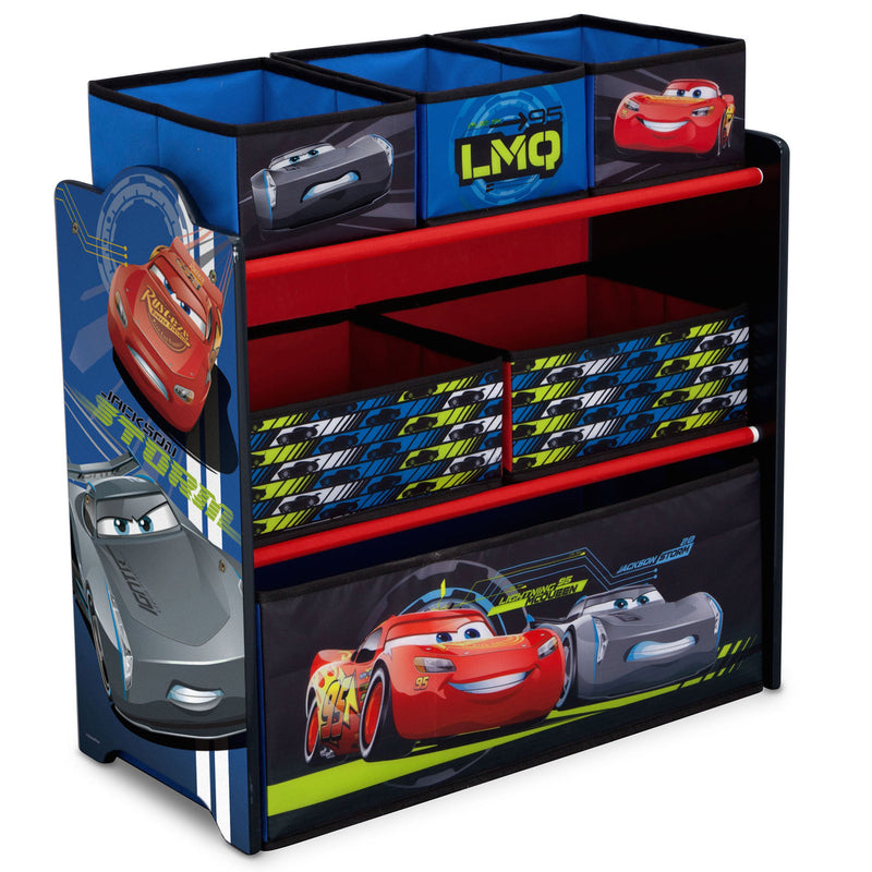 Delta Children Disney Pixar Cars 6 Different Sized Bins Toy Storage Organizer