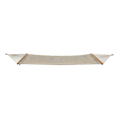 Texsport Heavy Duty Comfortable Extra Wide Cotton Seaview Rope Hammock, White