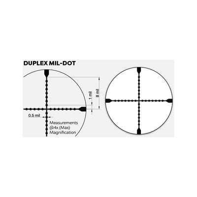 TruGlo Tru-Brite 1-6x Magnification Illuminated Power Ring Duplex Dot Riflescope