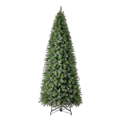 Home Heritage Mahogany Pine 10' Prelit Artificial Christmas Tree, Clear Lights