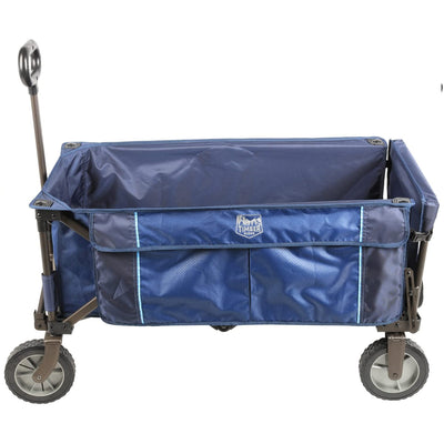 Timber Ridge 21727 Laburnum Foldable Rolling Utility Tailgate Wagon Cart, Blue