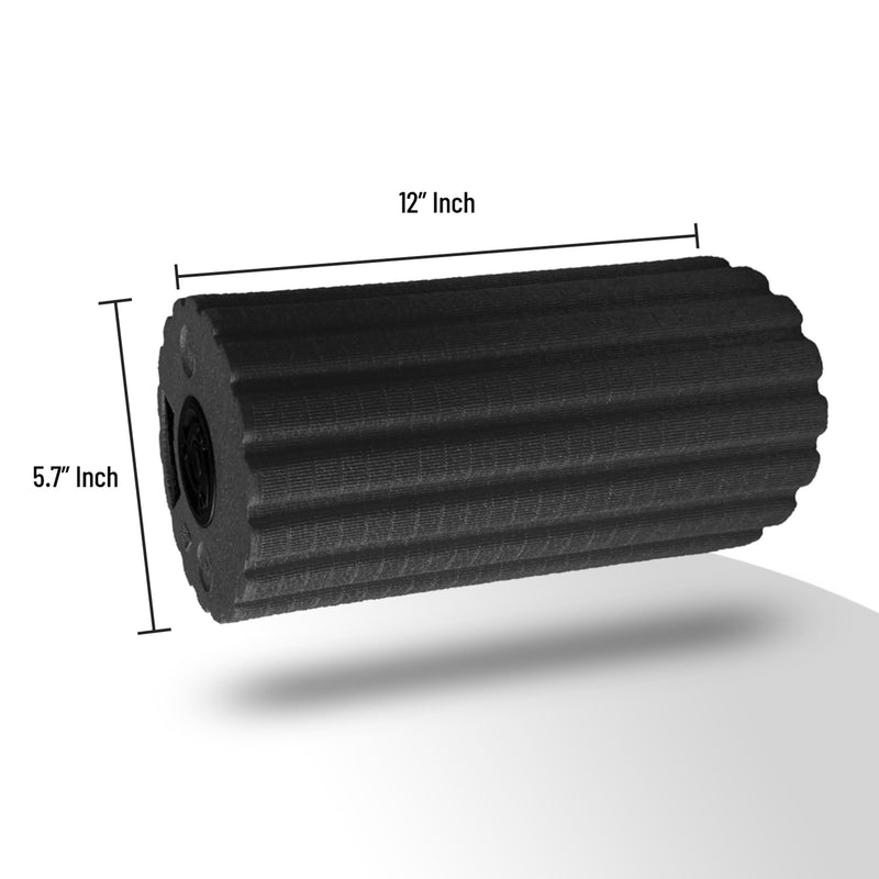 TRAKK Barrel Roller 4 Speed Rechargeable Deep Tissue Massage Foam Roller, Black