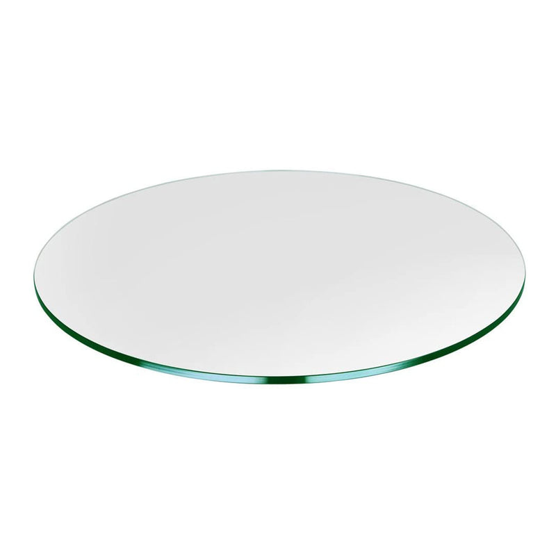 Dulles Glass 20 Inch Round Flat Polish 3/8 Inch Thick Tempered Glass Table Top