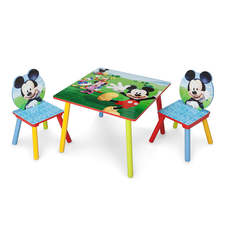 Delta Children Disney Mickey Mouse Wooden 3 Piece Table and Chair Set