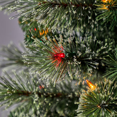 Home Heritage 5' Pencil Pine Prelit Artificial Christmas Tree 150 Color Lights