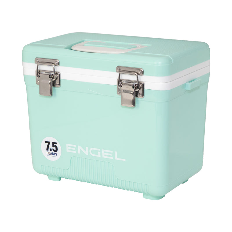 ENGEL 7.5 Quart 8 Can Leak Proof Odor Resistant Insulated Cooler Drybox, Seafoam