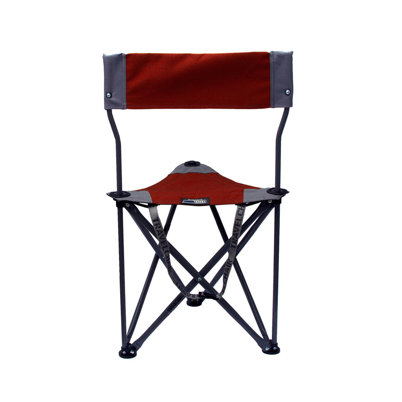 TravelChair Ultimate Slacker 2.0 Portable Outdoor Folding Stool Seat Chair, Red