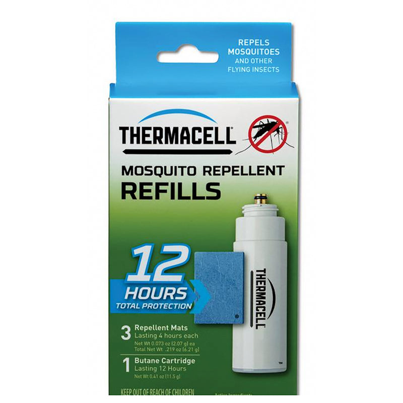 Thermacell 12-Hour Mosquito Repeller Refill Packs w/ 3 Mats & 1 Fuel Cartridge