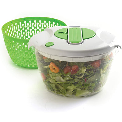 Norpro 6.8 Quart Deluxe Removable Colander Strainer Herb Vegetable Salad Spinner
