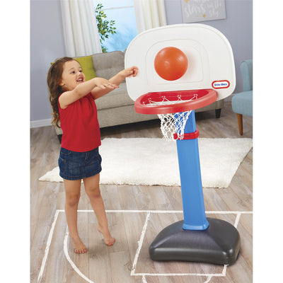 Little Tikes TotSports Easy Score Adjustable Basketball Set with Round Backboard