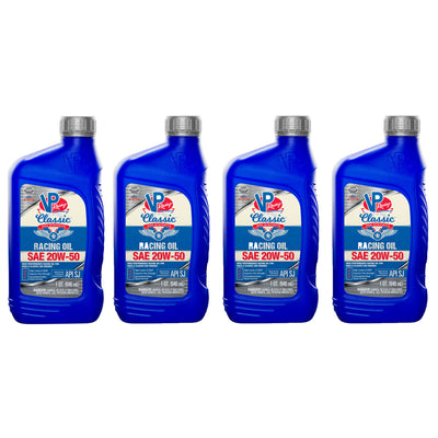 VP Racing Fuels 2691 Classic Non Synthetic Racing Oil, Quart Bottle (4 Pack)