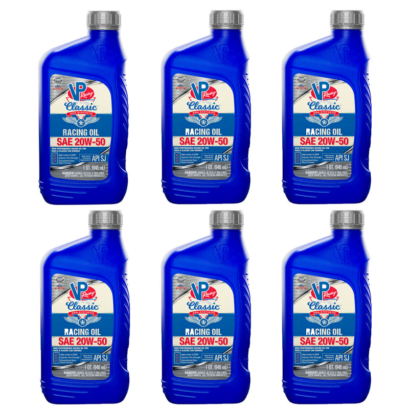 VP Racing Fuels 2691 Classic Non Synthetic Racing Oil, Quart Bottle (6 Pack)