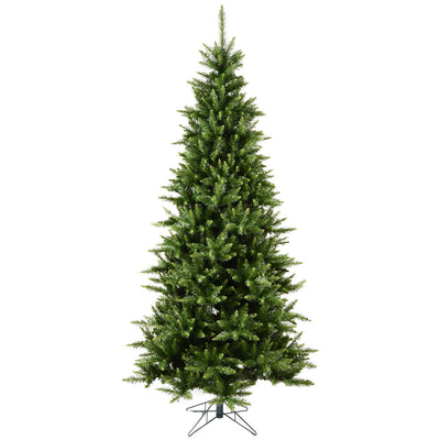 Vickerman Camdon Fir Slim 7.5 Foot Artificial Unlit Christmas Tree with Stand