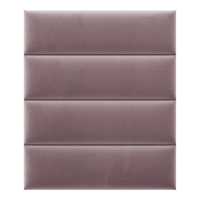 Vant 30 x 11.5 Inch Floating Upholstered Decor Wall Panel, Dusty Rose (4 Pack)