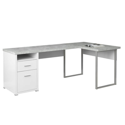 Monarch Specialties 80" Modern Home Office Computer Desk with Drawers, White