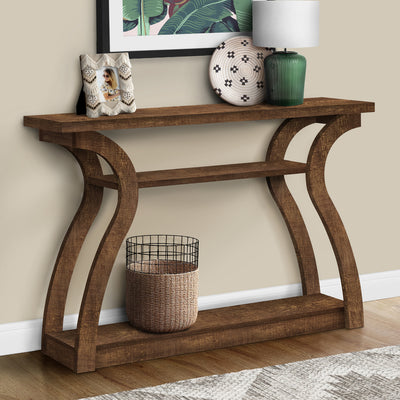 Monarch Specialties Home Entryway Stylish 47" Long Wood Look Accent Table, Brown