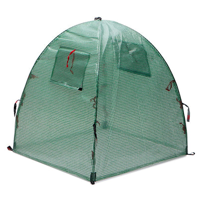 NuVue 24044 Pop Open Vueshield Greenhouse w/ 4 Stakes and Roll Up Screen Windows
