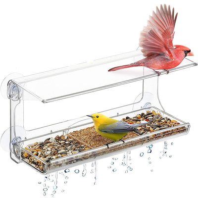D.F. Omer WBF Suction Cup 3 Section Plastic Window Bird Feeder (Open Box)