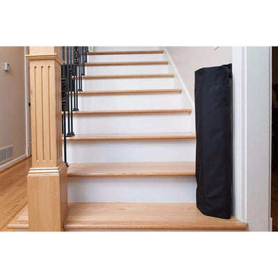 THE STAIR BARRIER 36 to 43" Fabric Baby Pet Gate, Snow/Charcoal (Open Box)