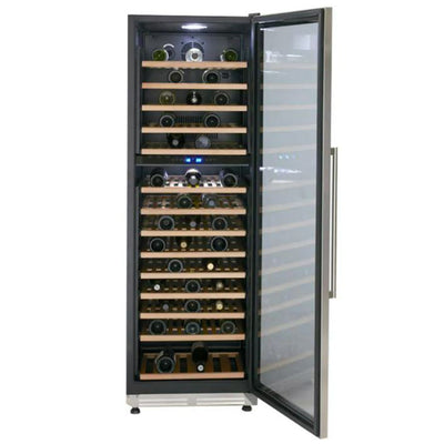 Avanti Freestanding Dual Zone Wine and Beverage Cooler Fridge, Stainless Steel