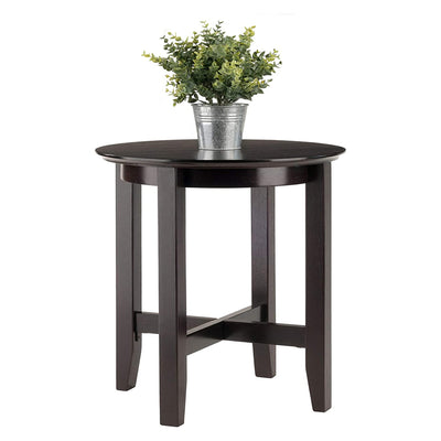 Winsome Toby Occasional Solid Wooden Round Home Accent Side End Table, Espresso