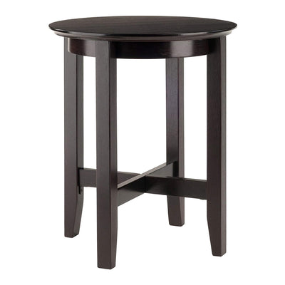 Winsome Toby Occasional Solid Wooden Round Home Accent Side End Table, Espresso