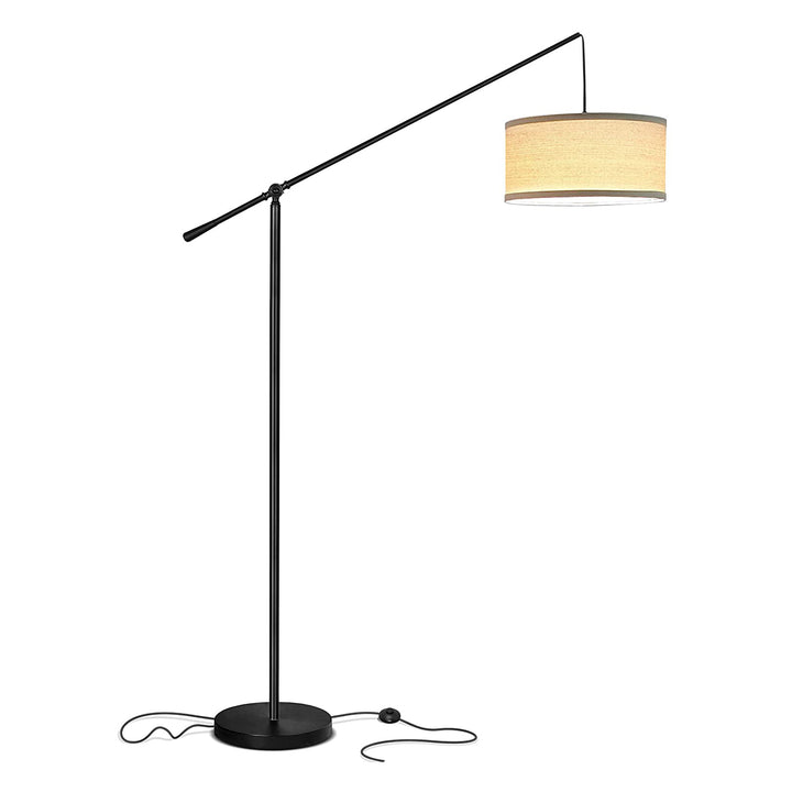 Brightech 2 Contemporary Hanging Arc Floor Lamp with LED Bulb, Black (For Parts)