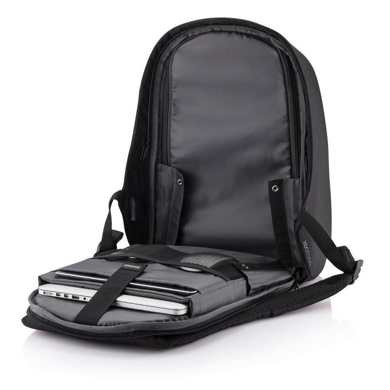 XD Design Bobby Hero Regular Anti Theft Travel Laptop Backpack w/USB Port, Black
