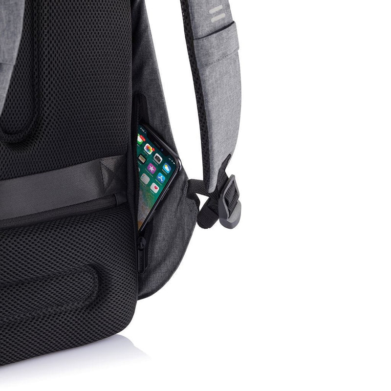 XD Design Bobby Hero Regular Anti Theft Travel Laptop Backpack w/USB Port, Grey
